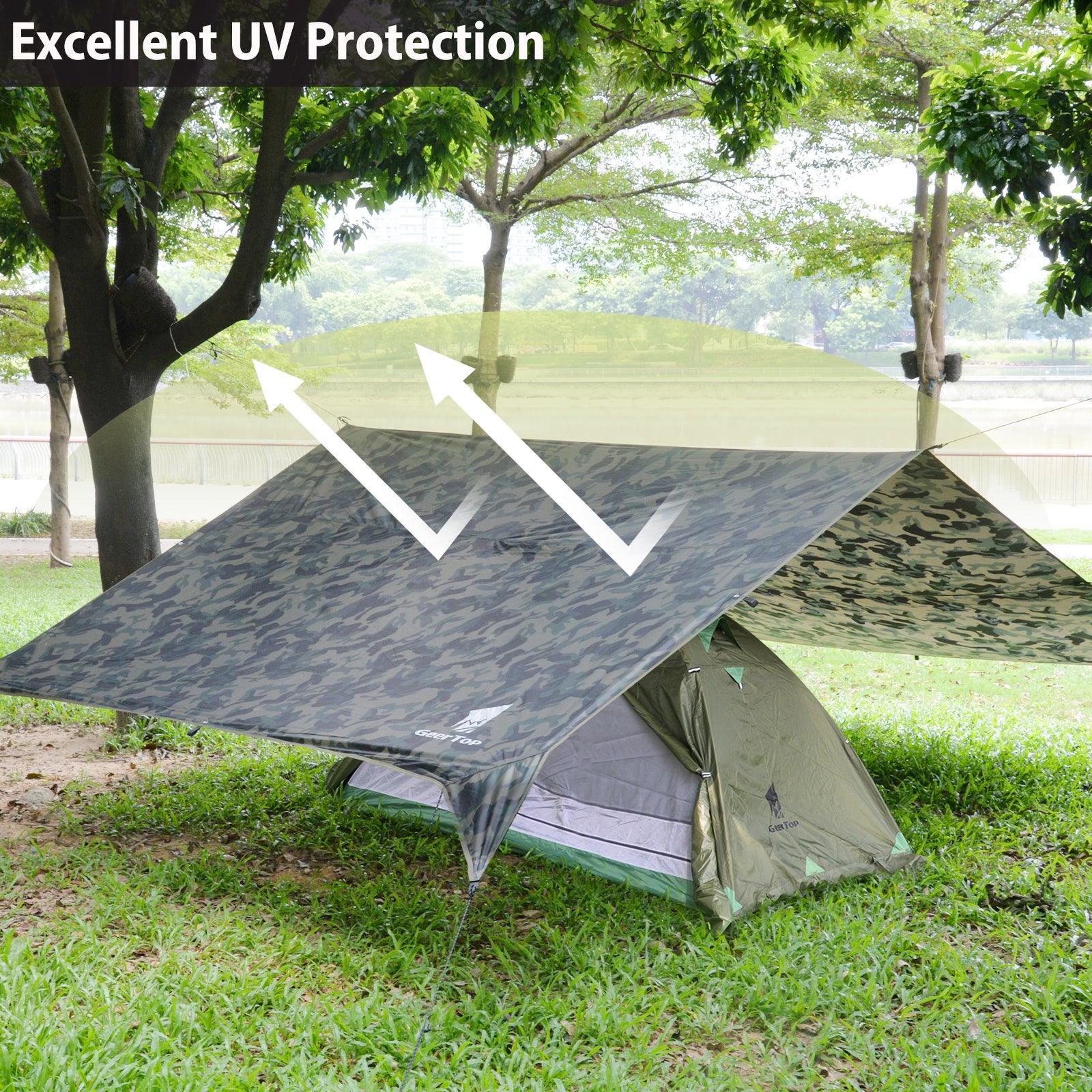 GEERTOP Green Swallowtail Forked Tail Tarp Waterproof UV Resistant Durable