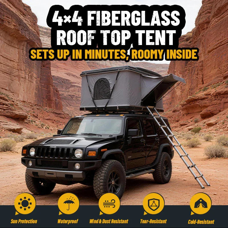 Geertop 1-2 Person SUV Fiberglass Hard Shell Rooftop Tent