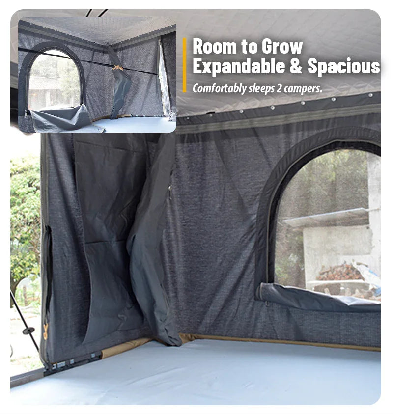 Geertop 1-2 Person SUV Fiberglass Hard Shell Rooftop Tent