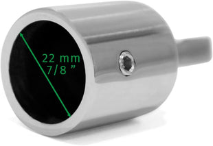 2 PCS Bimini Top Cap External Eye End Boat Fittings Stainless Steel Marine Hardware, Fits 7/8 inches OD Round Tubing