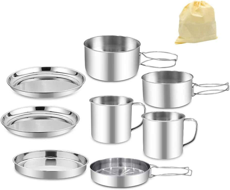 Geertop Portable Ultralight Backpacking Cookware Set