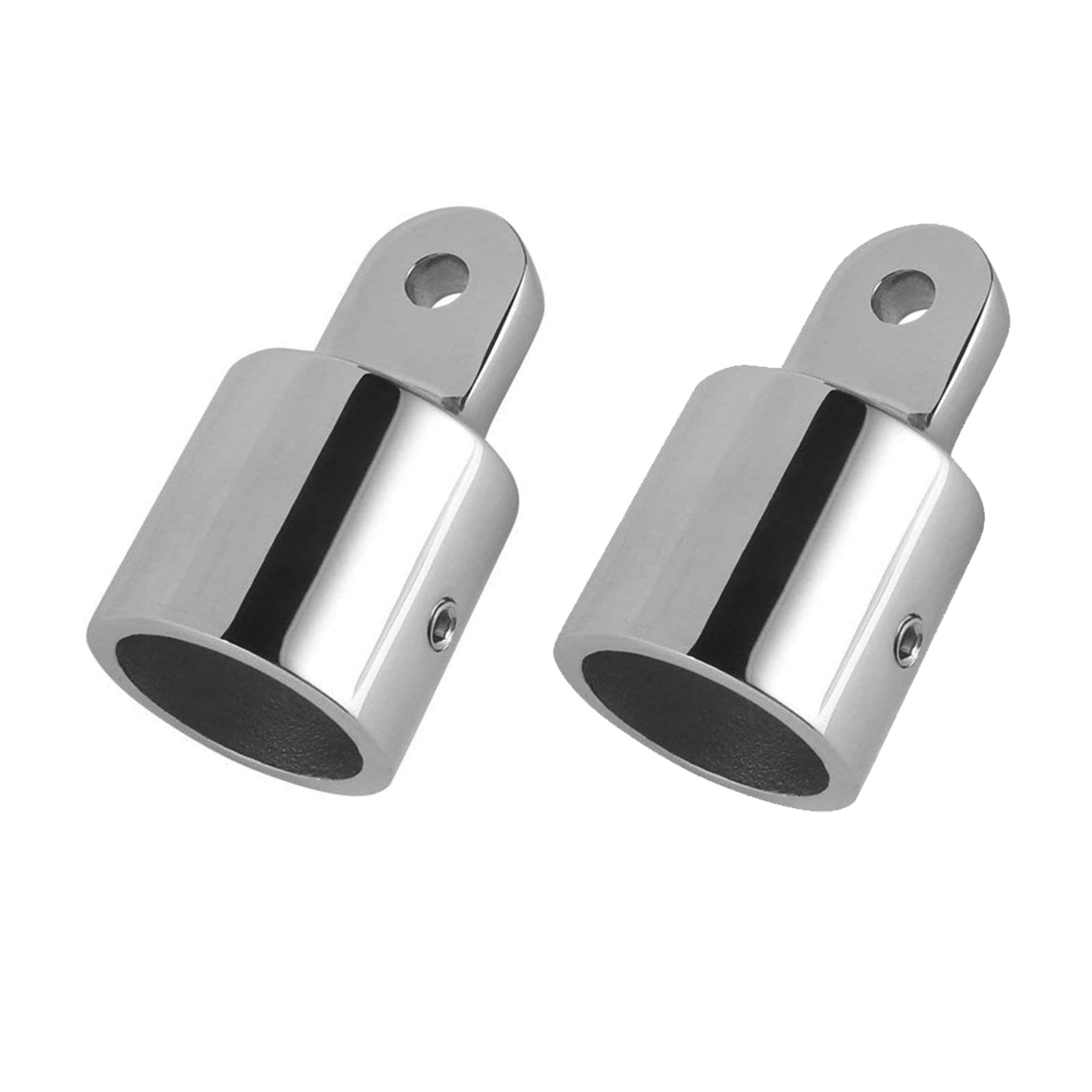 2 PCS Bimini Top Cap External Eye End Boat Fittings Stainless Steel Marine Hardware, Fits 7/8 inches OD Round Tubing