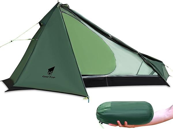 ultralight 1 person tent GeerTop PyramidII 1 Person 3 Season Ultralight Tent