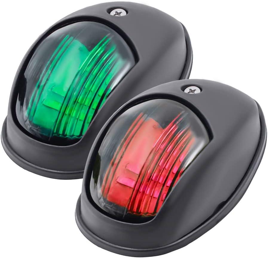 LED Boat Bow Navigation Lights - Red/Green Sidelights, 12V, IP65 - GeerTop Outdoor