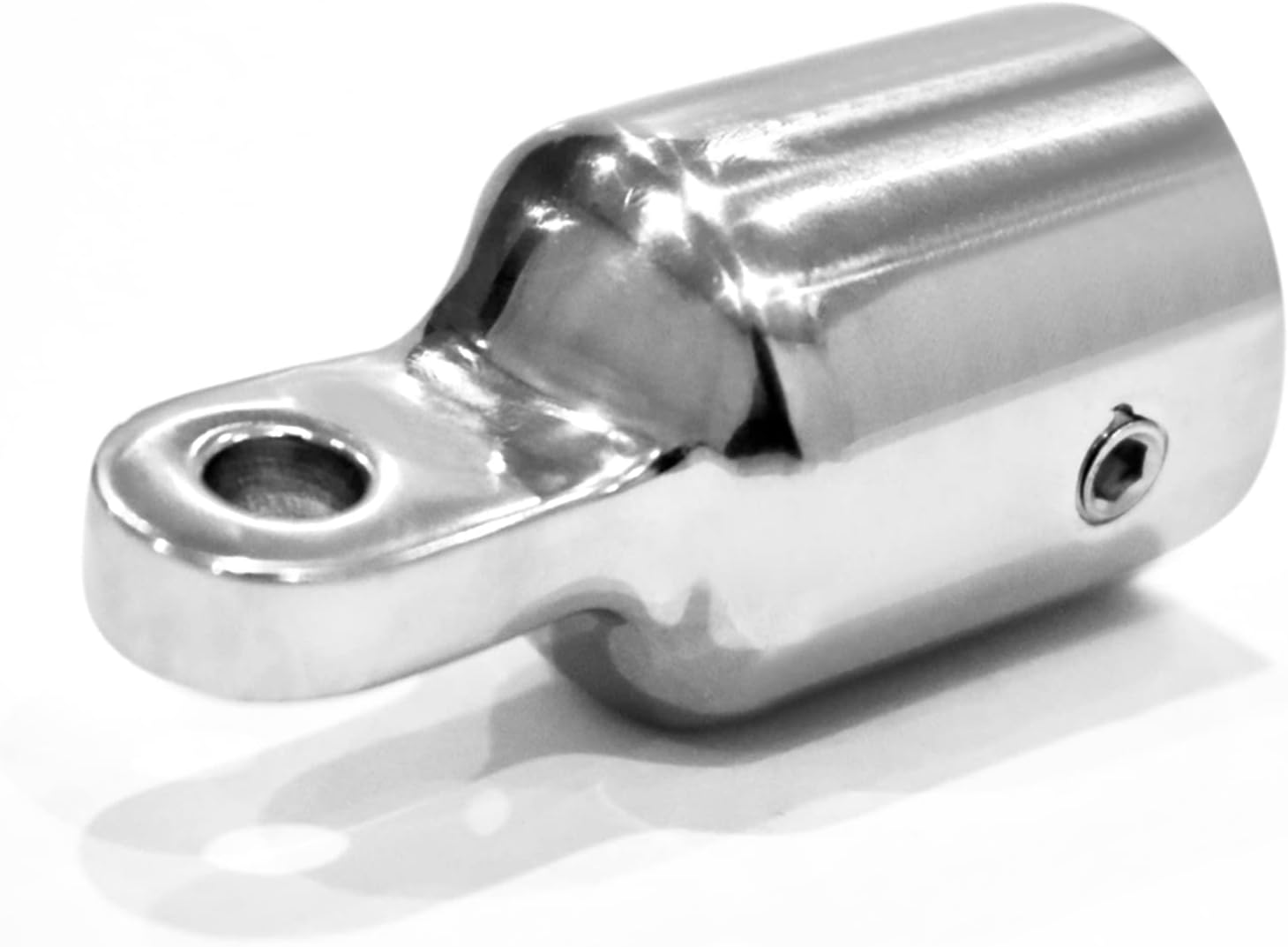 2 PCS Bimini Top Cap External Eye End Boat Fittings Stainless Steel Marine Hardware, Fits 7/8 inches OD Round Tubing