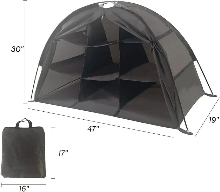 Camping Storage Tent With Zippered Flap