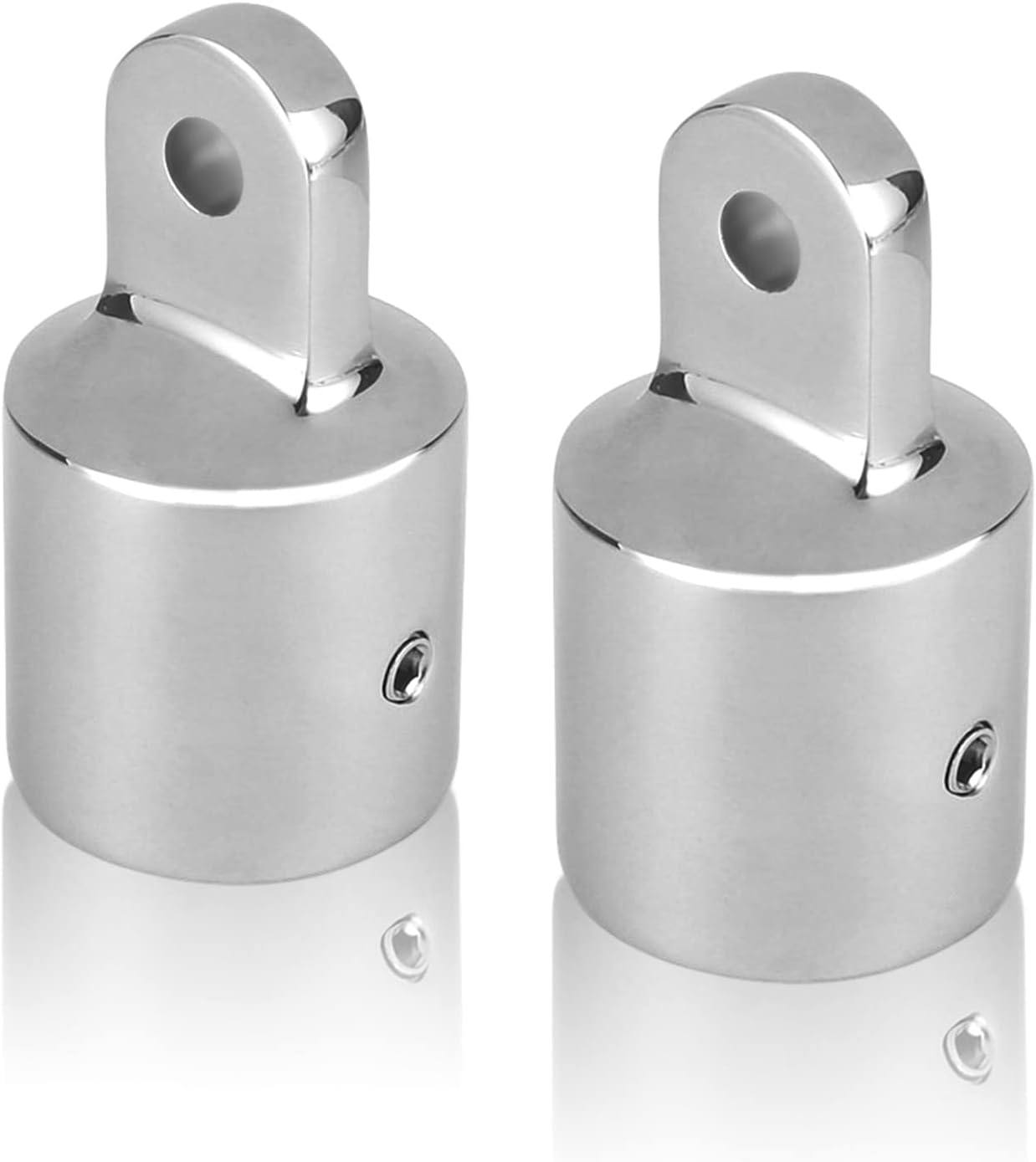 2 PCS Bimini Top Cap External Eye End Boat Fittings Stainless Steel Marine Hardware, Fits 7/8 inches OD Round Tubing