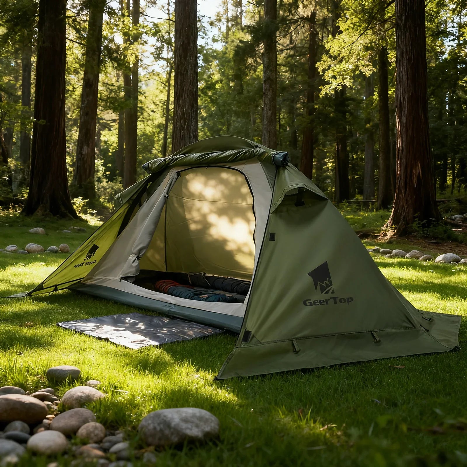 4 season 1 man tent Snow Hare 1 Person 4 Season Lightweight Mountaineering Tent