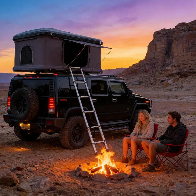 Geertop Straight Hard Cover Pop up Camping SUV Truck Rooftop Tents
