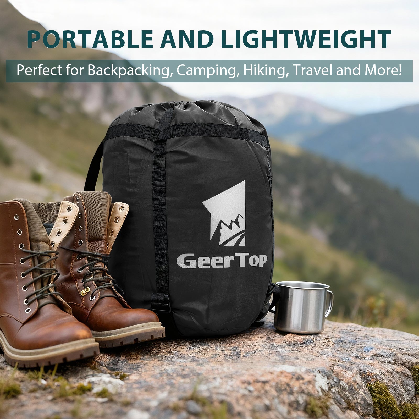 GEERTOP Queen Size Doublewide Sleeping Bag