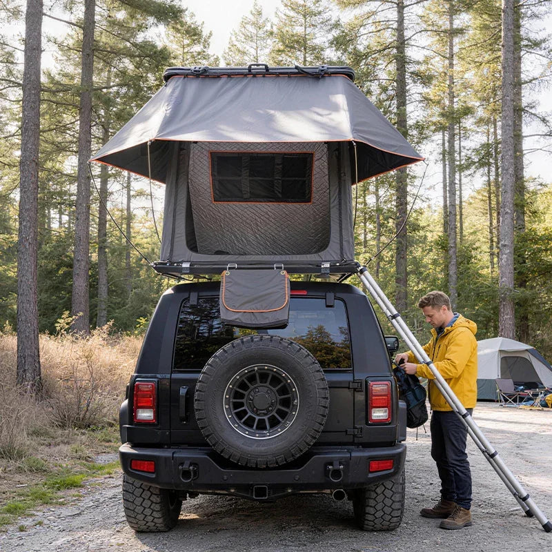 GeerTop 2-3 Person Triangular Aluminum Hard Shell SUV Rooftop Tent 217×130×155CM