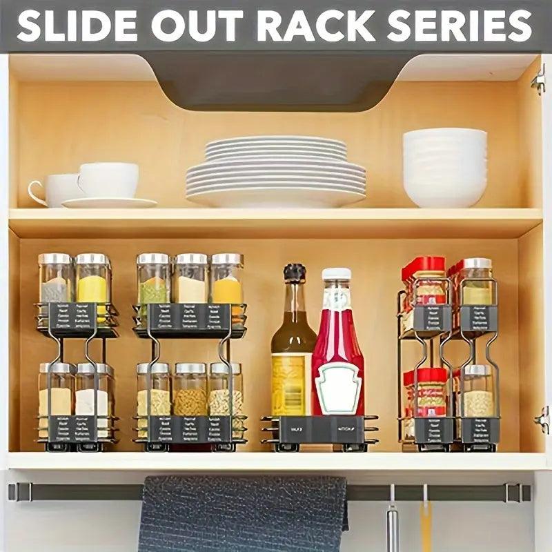 Dual-Glide Spice Rack Organizer - GeerTop Outdoor