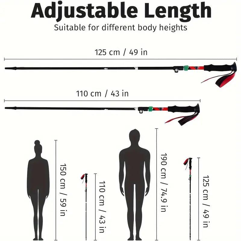 Lightweight Aluminum Quick-Lock Trekking Poles - GeerTop Outdoor