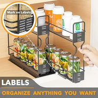 Dual-Glide Spice Rack Organizer