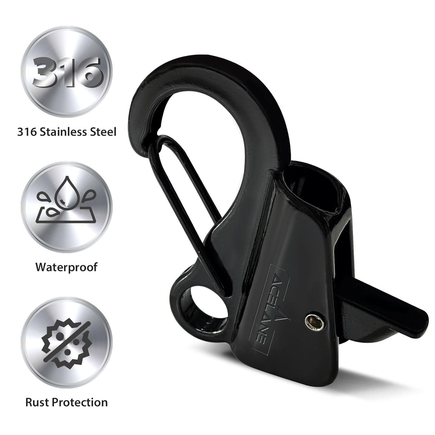 4 Pack Stainless Steel Boat Fender Clips Quick Release - GeerTop Outdoor