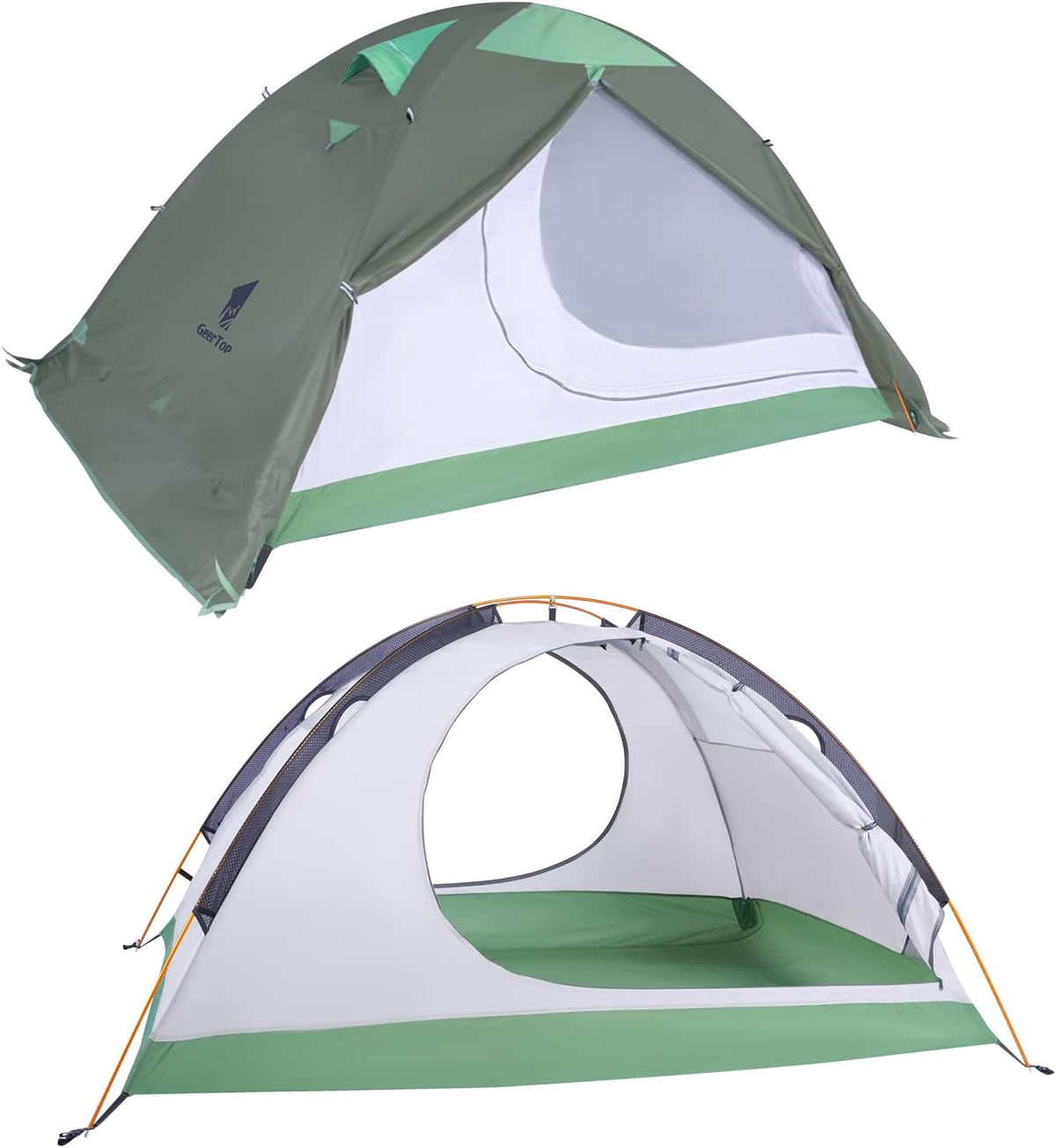 Toproad2 2 Person 4 Season Backpacking Tent - Green