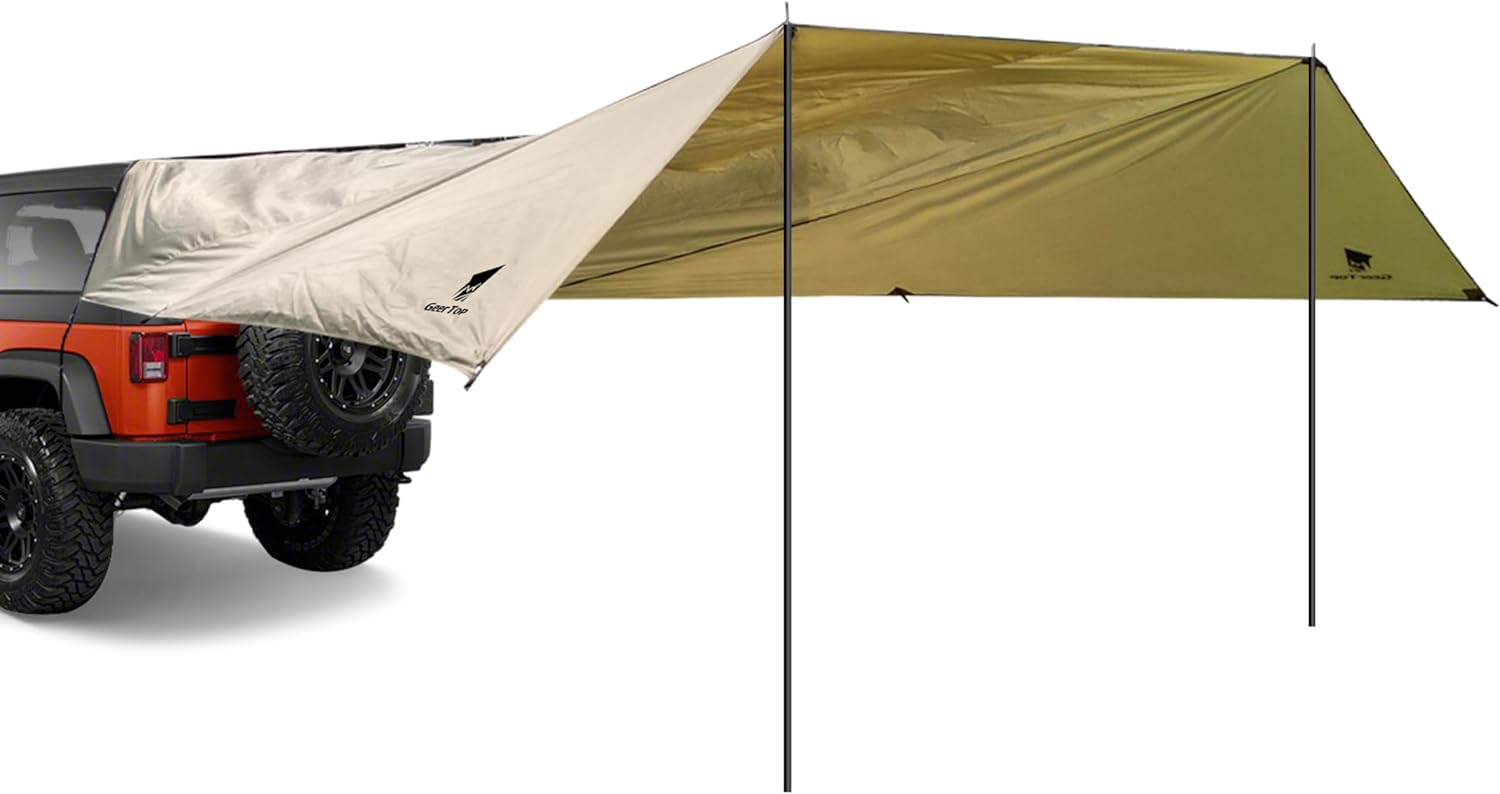 GeerTop Large Shelter Awning For SUV JEEP Family Dispersed Wild Car Camping