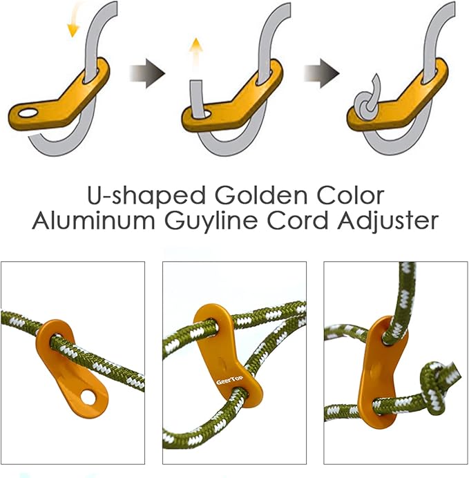 GEERTOP 5mm Ultralight Reflective Guyline Rope 6 Pack