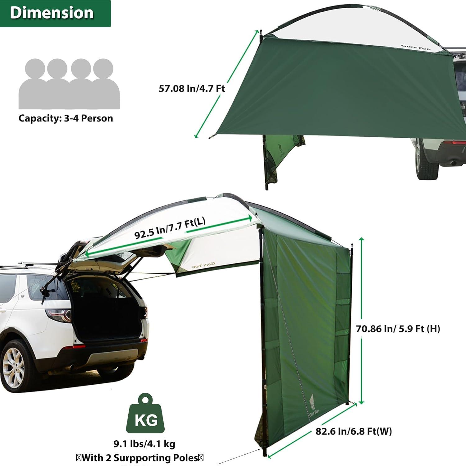 GEERTOP Car Awning Canopy For Family Camping - GeerTop Outdoor
