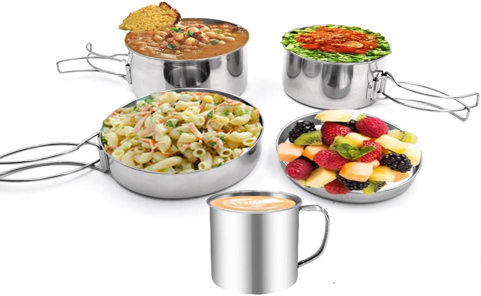 GeerTop Outdoor - Geertop Portable Ultralight Backpacking Cookware Set