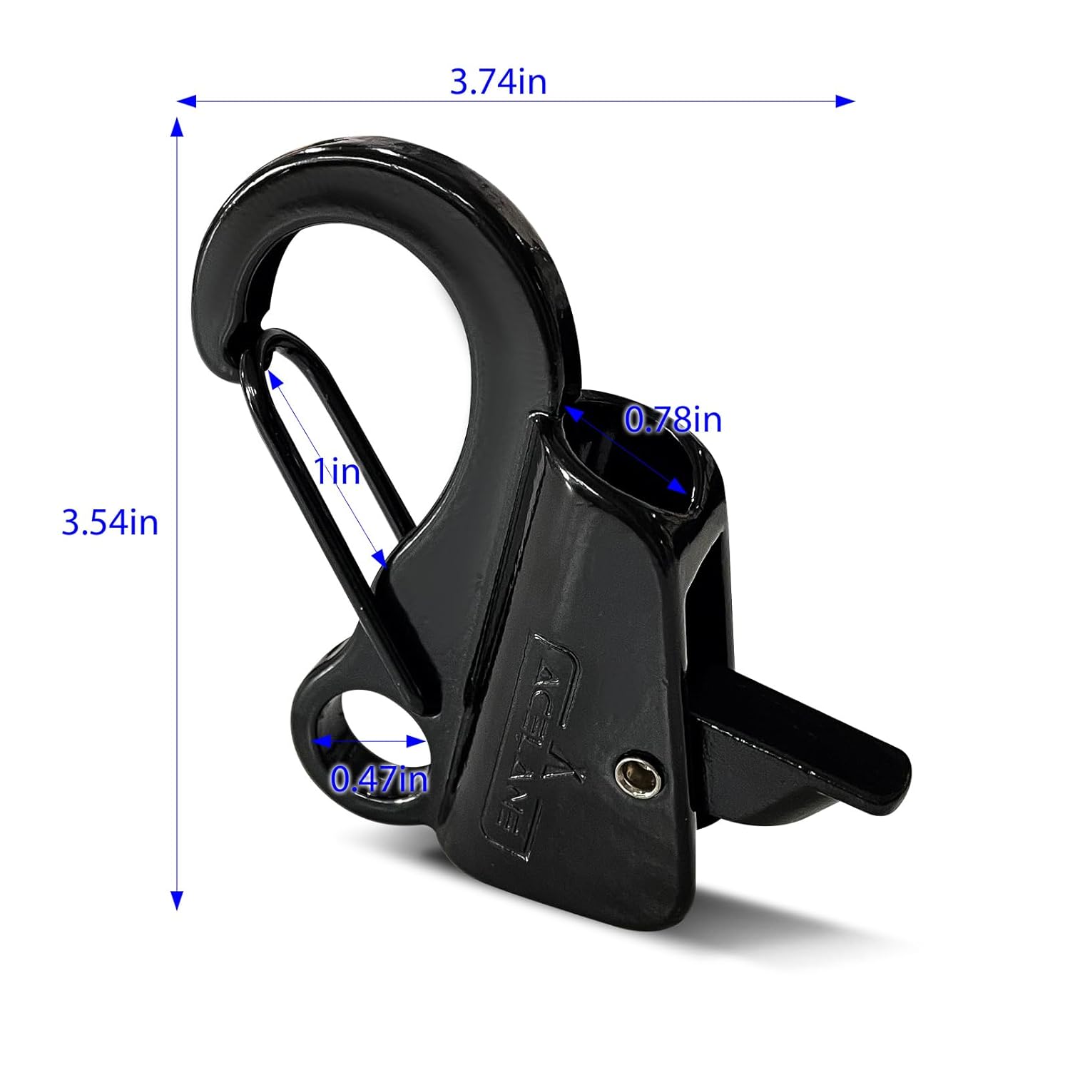 4 Pack Boat Fender Clips Quick Release, Stainless Steel Boat Bumper Hangers for Boat Rail Boat Docking, Black