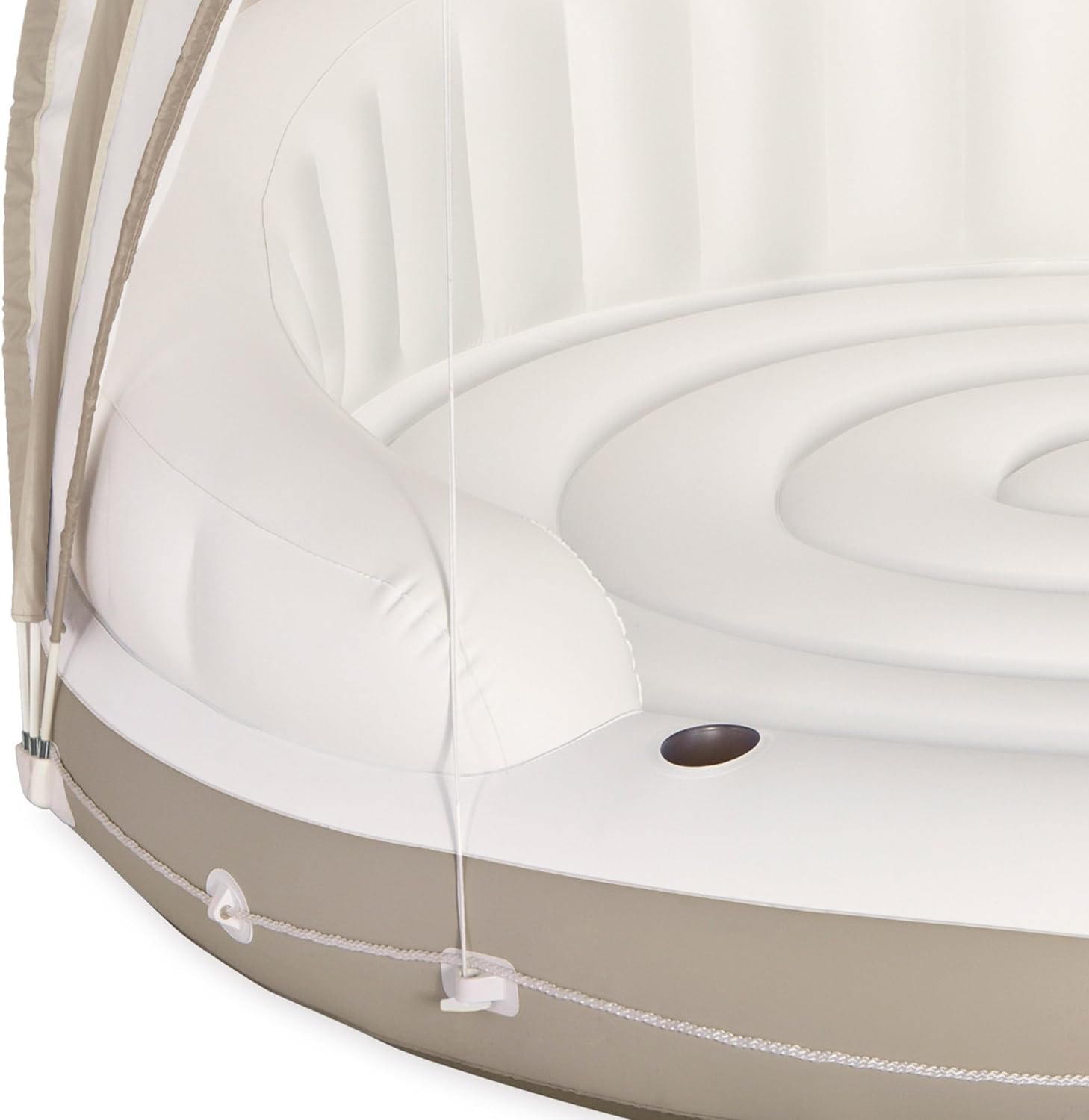 Intex Canopy Island Inflatable Pool Float with Detachable Sunshade White/Tan