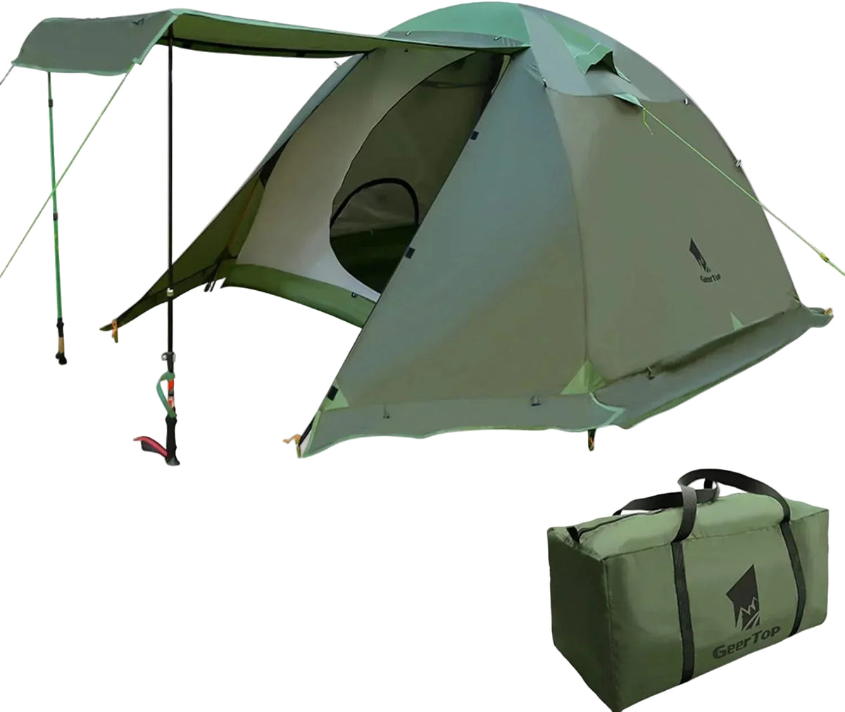 GEERTOP Toproad4 4-Person 4-Season Camping Tent | 9.1lb Lightweight Waterproof Family Tent with Double Layer Design