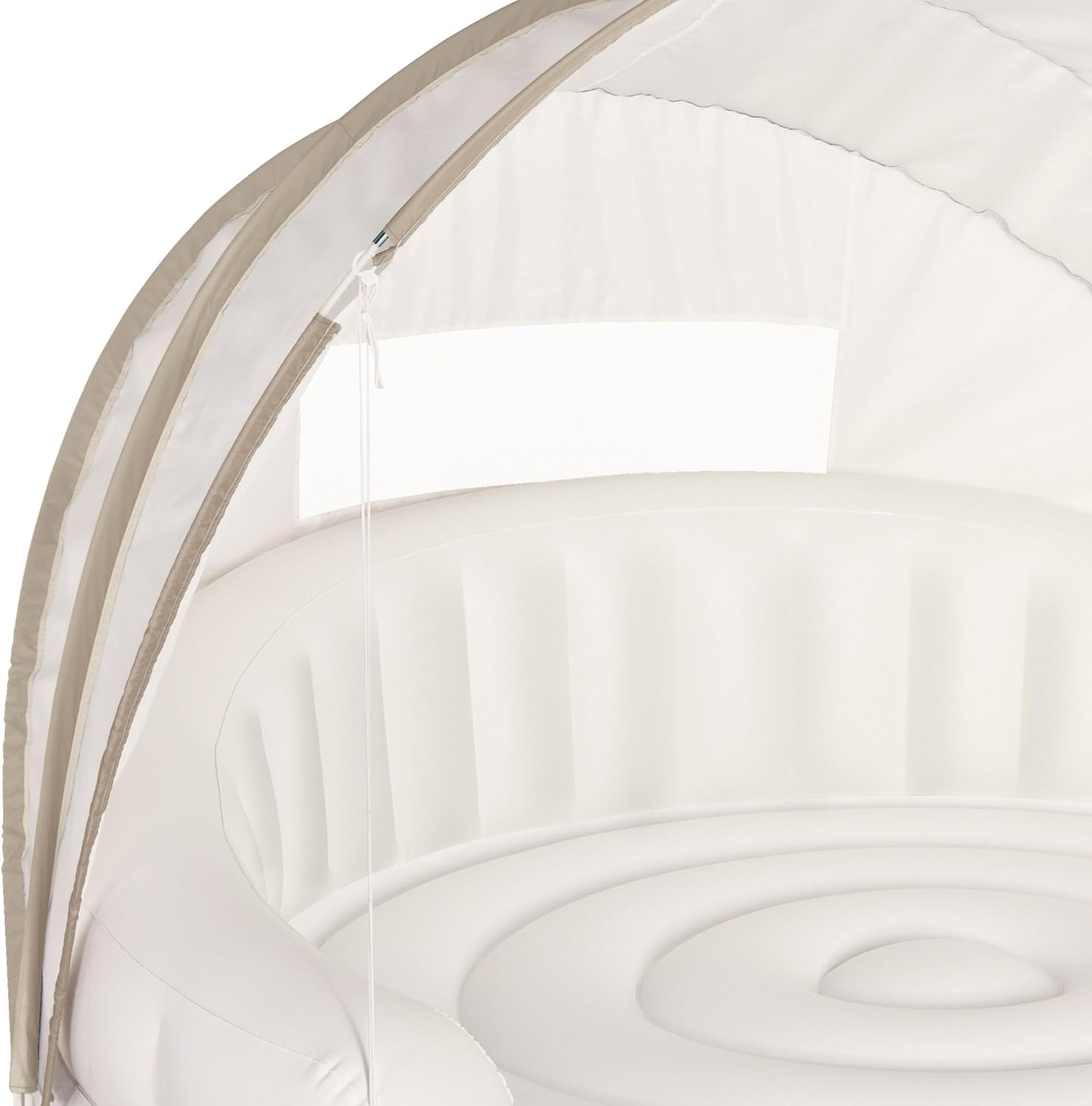 Intex Canopy Island Inflatable Pool Float with Detachable Sunshade White/Tan