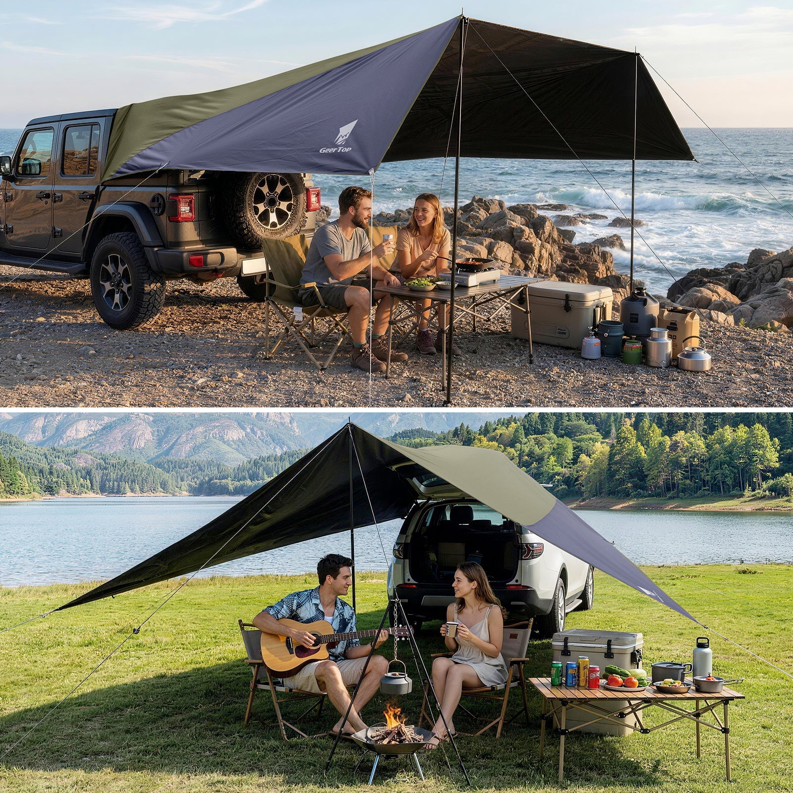 GEERTOP Plus Size Blackout SUV Car Awning