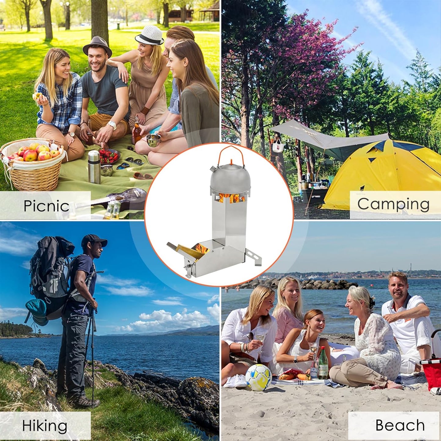 GEERTOP L-Shaped Folding Camping Stove