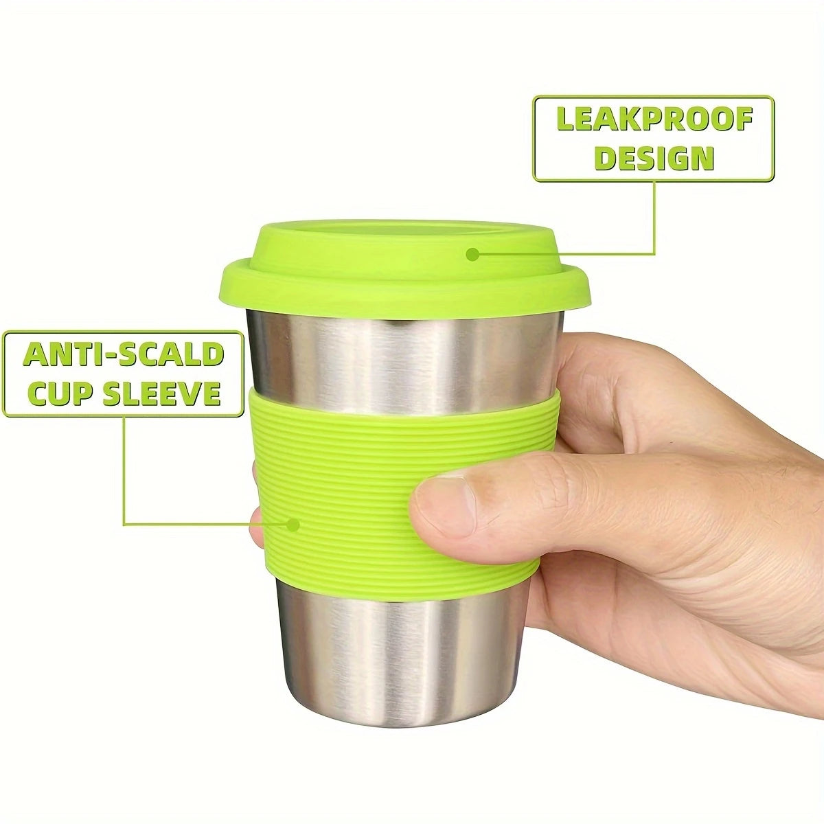 GEERTOP 10pcs Stainless Steel Camping Tableware Set
