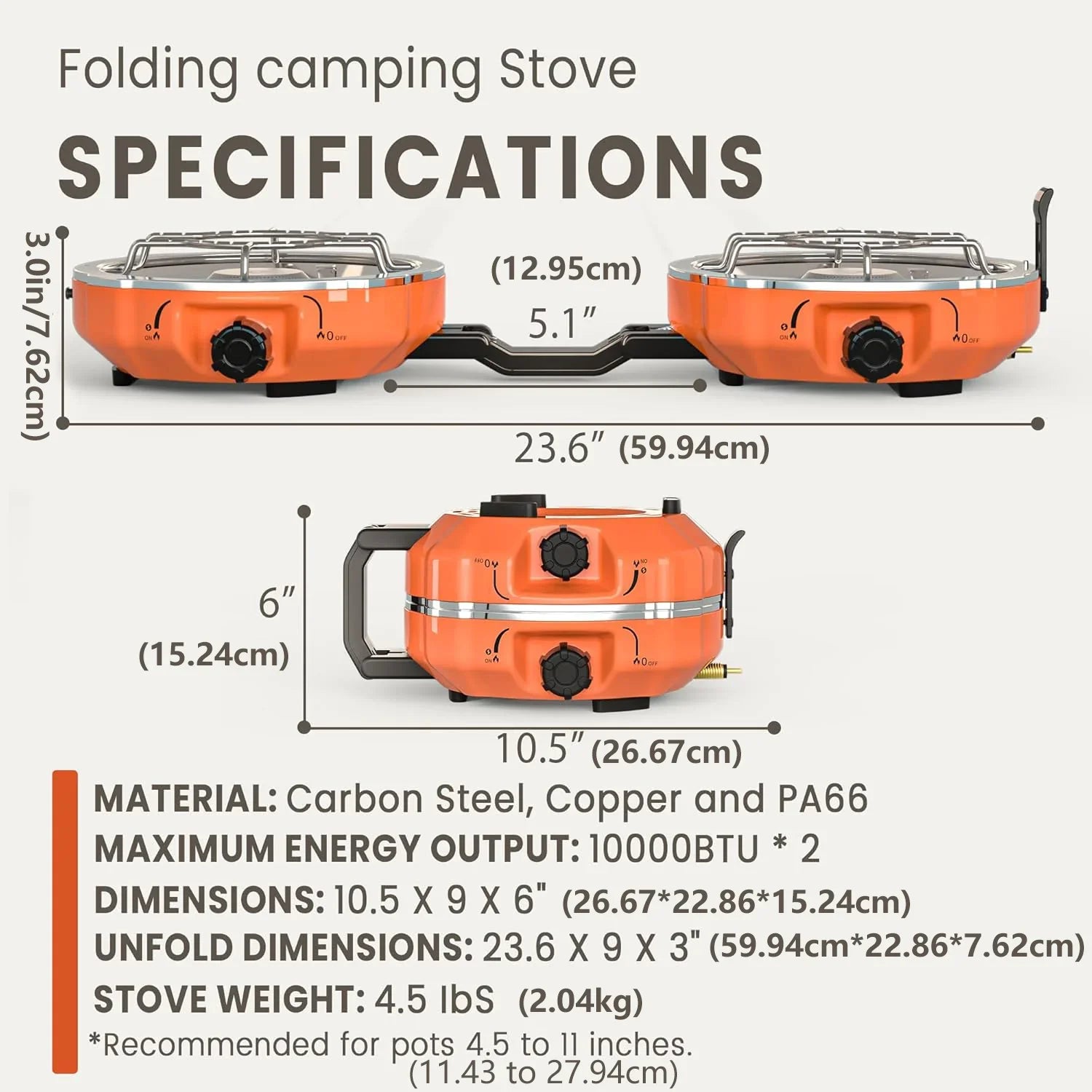 GEERTOP Dual Burner Folding Camping Stove