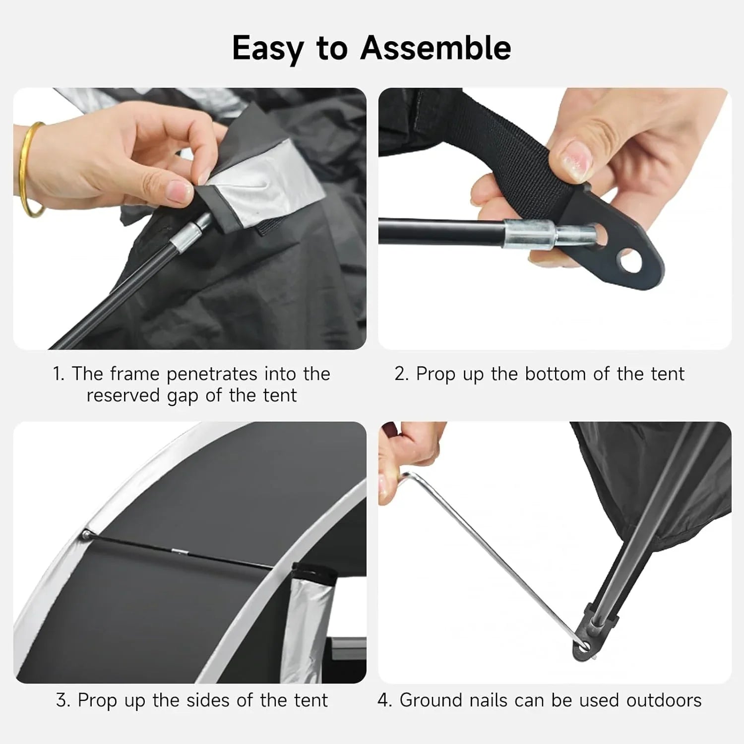 GeerTop Outdoor - Waterproof Outdoor Bike Storage Tent for 2-3 Bicycles