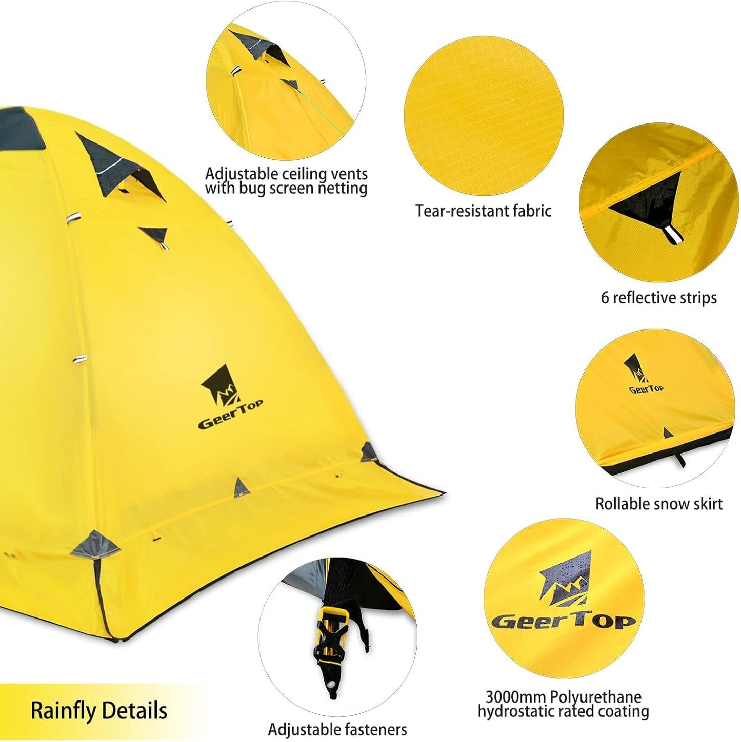 GEERTOP Toproad2 2 Person 4 Season Backpacking Tent