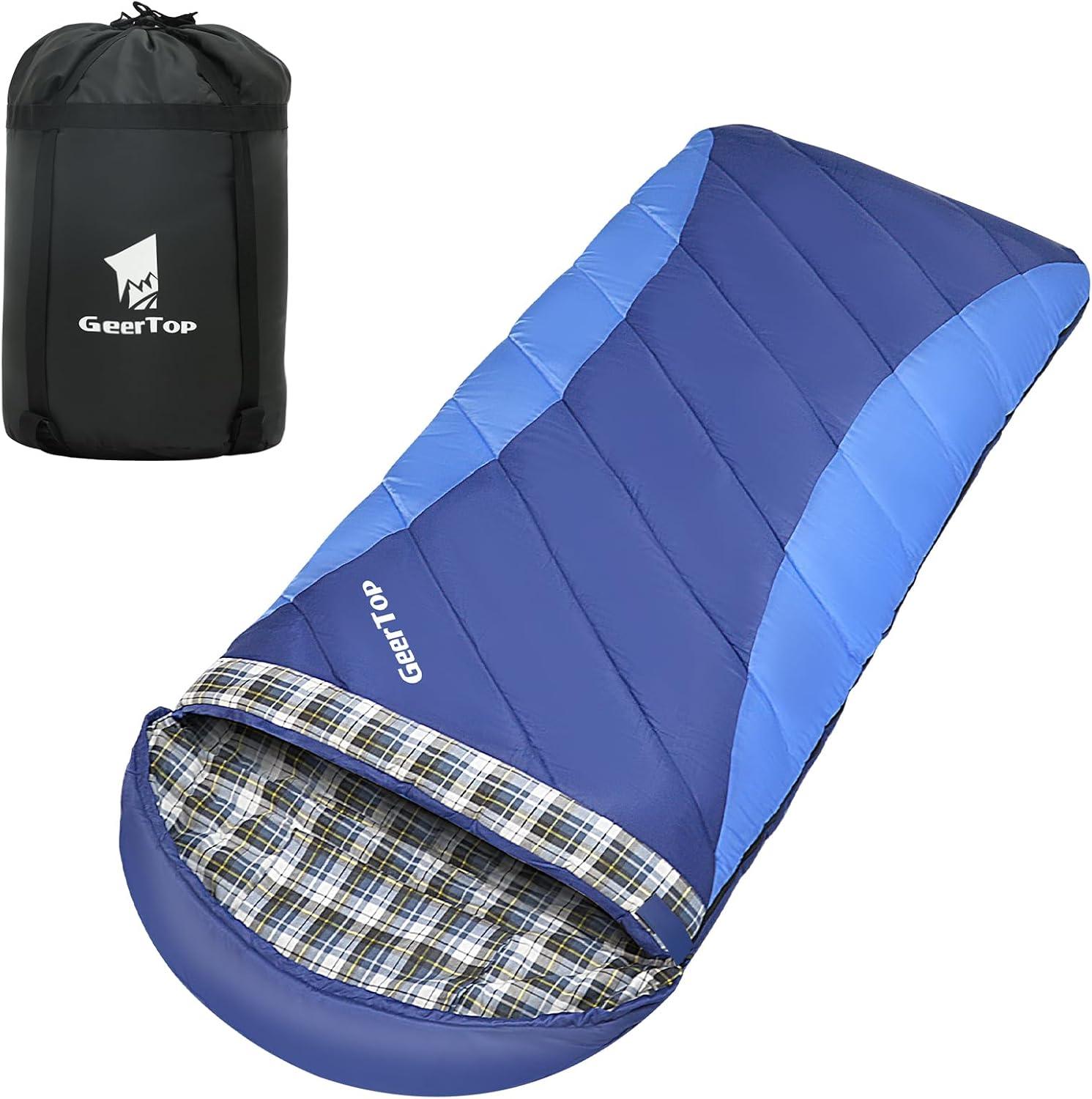 GEERTOP 4 Season Flannel Camping Sleeping Bag - GeerTop Outdoor