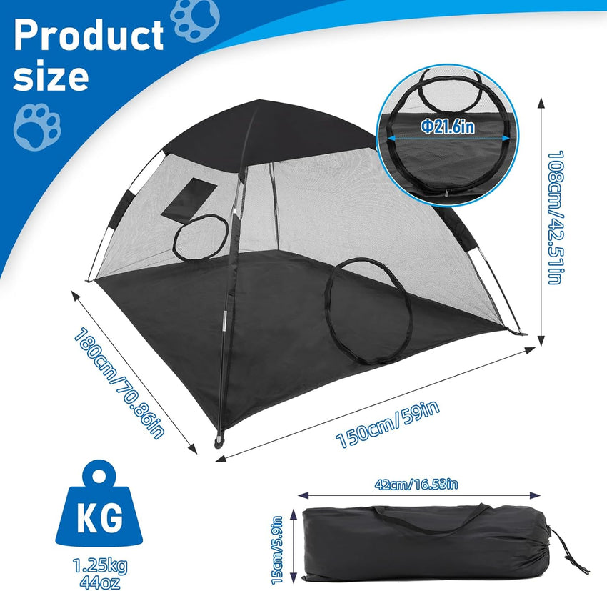 GEERTOP Portable Outdoor Mesh Cat/Dog Tent