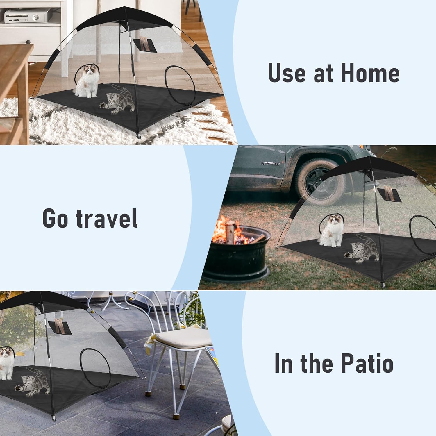 GEERTOP Portable Outdoor Mesh Cat/Dog Tent