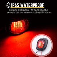 LED Boat Bow Navigation Lights - Red/Green Sidelights, 12V, IP65 - GeerTop Outdoor