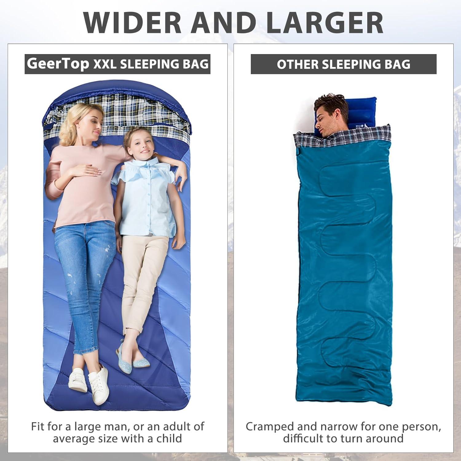 GEERTOP 4 Season Flannel Camping Sleeping Bag - GeerTop Outdoor