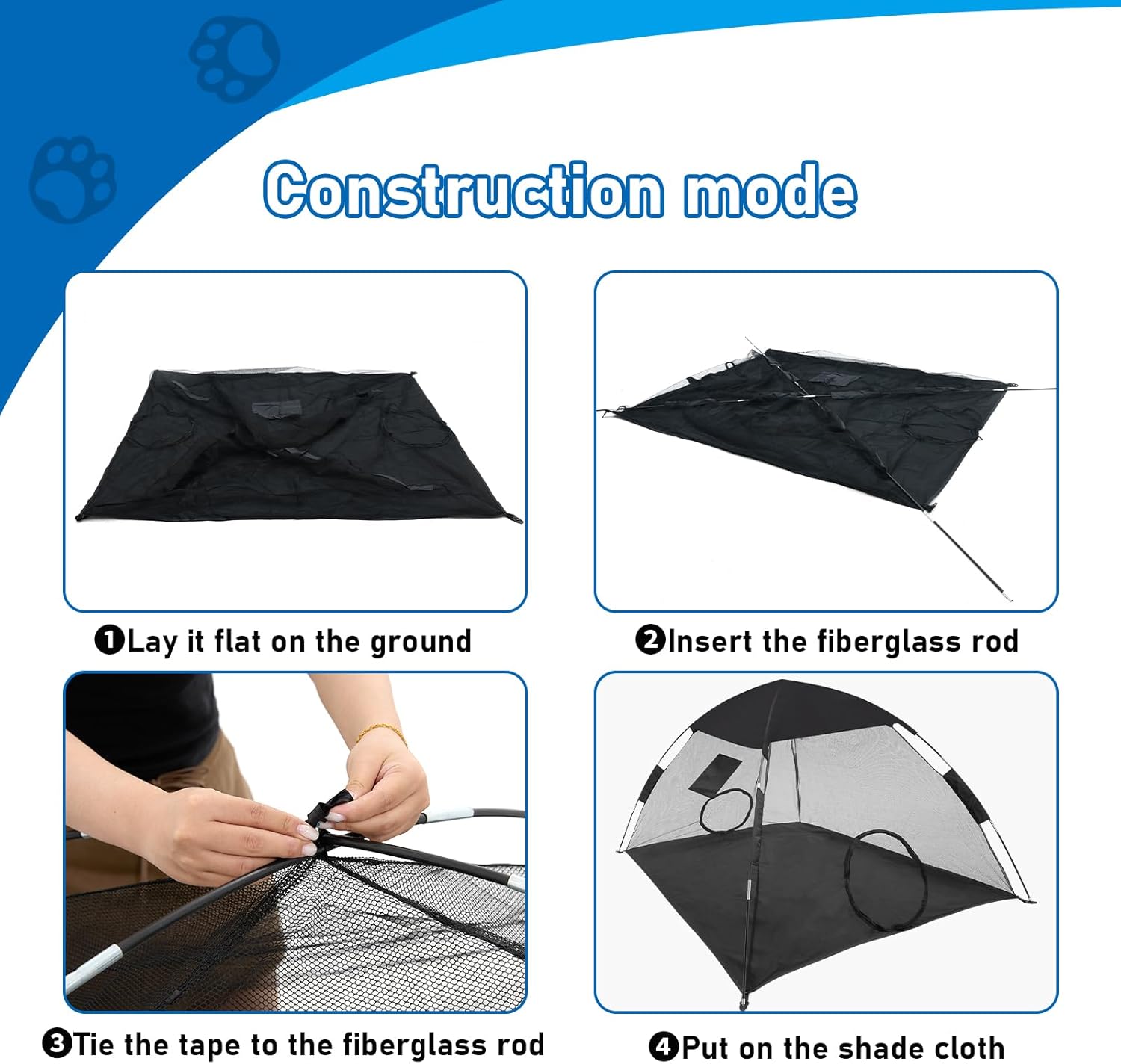 GEERTOP Portable Outdoor Mesh Cat/Dog Tent