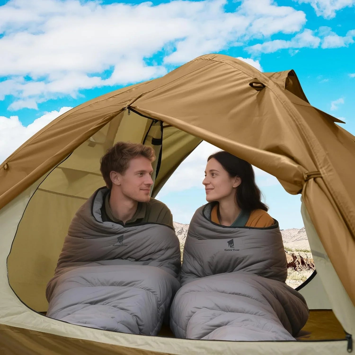 Geertop Toproad2 Khaki 2 Person 4 Season Tent | Easy Setup