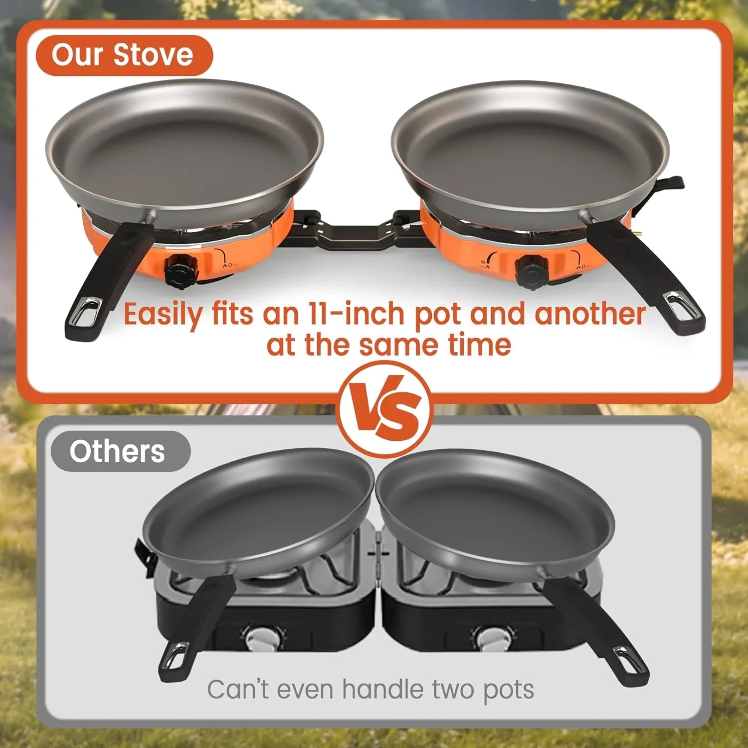 GEERTOP Dual Burner Folding Camping Stove