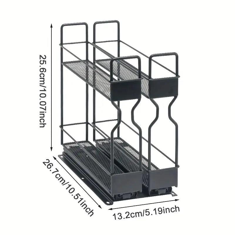 Dual-Glide Spice Rack Organizer