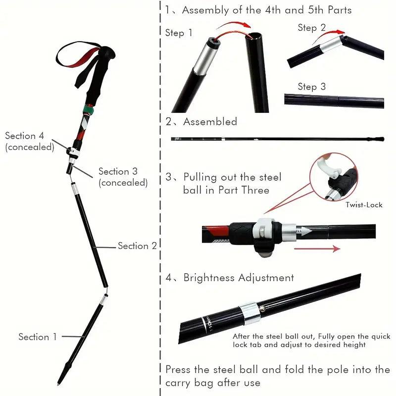Lightweight Aluminum Quick-Lock Trekking Poles - GeerTop Outdoor