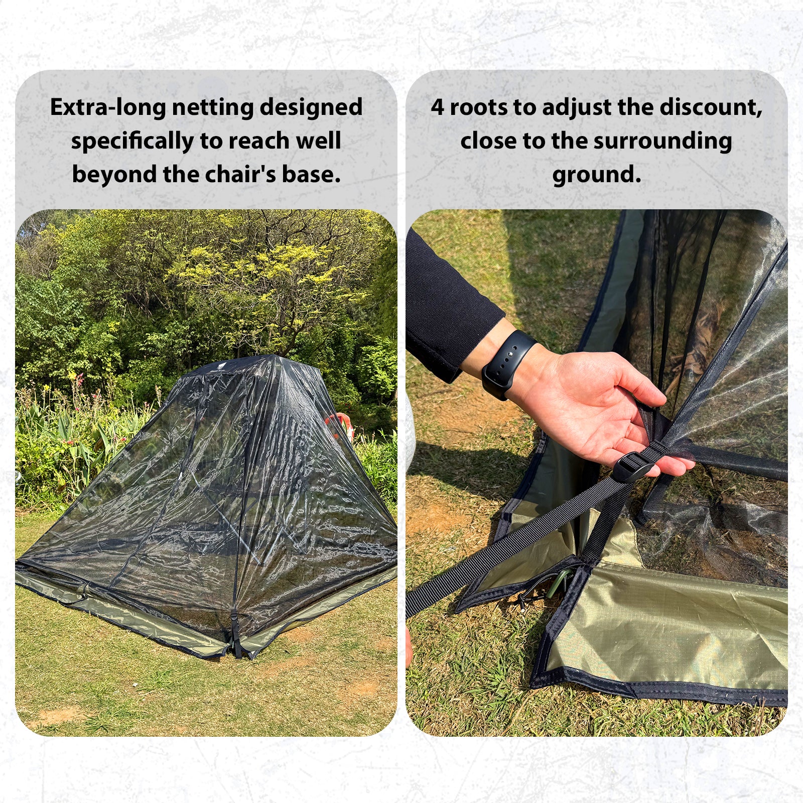 GeerTop Portable Ultralight Mosquito Net for Camping Chairs with Canopy Shade