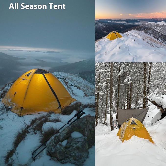 Toproad2 2 Person 4 Season Backpacking Tent - Yellow
