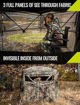 camouflage see through tent 270-Degree See-Through Pop-Up Hunting Tent