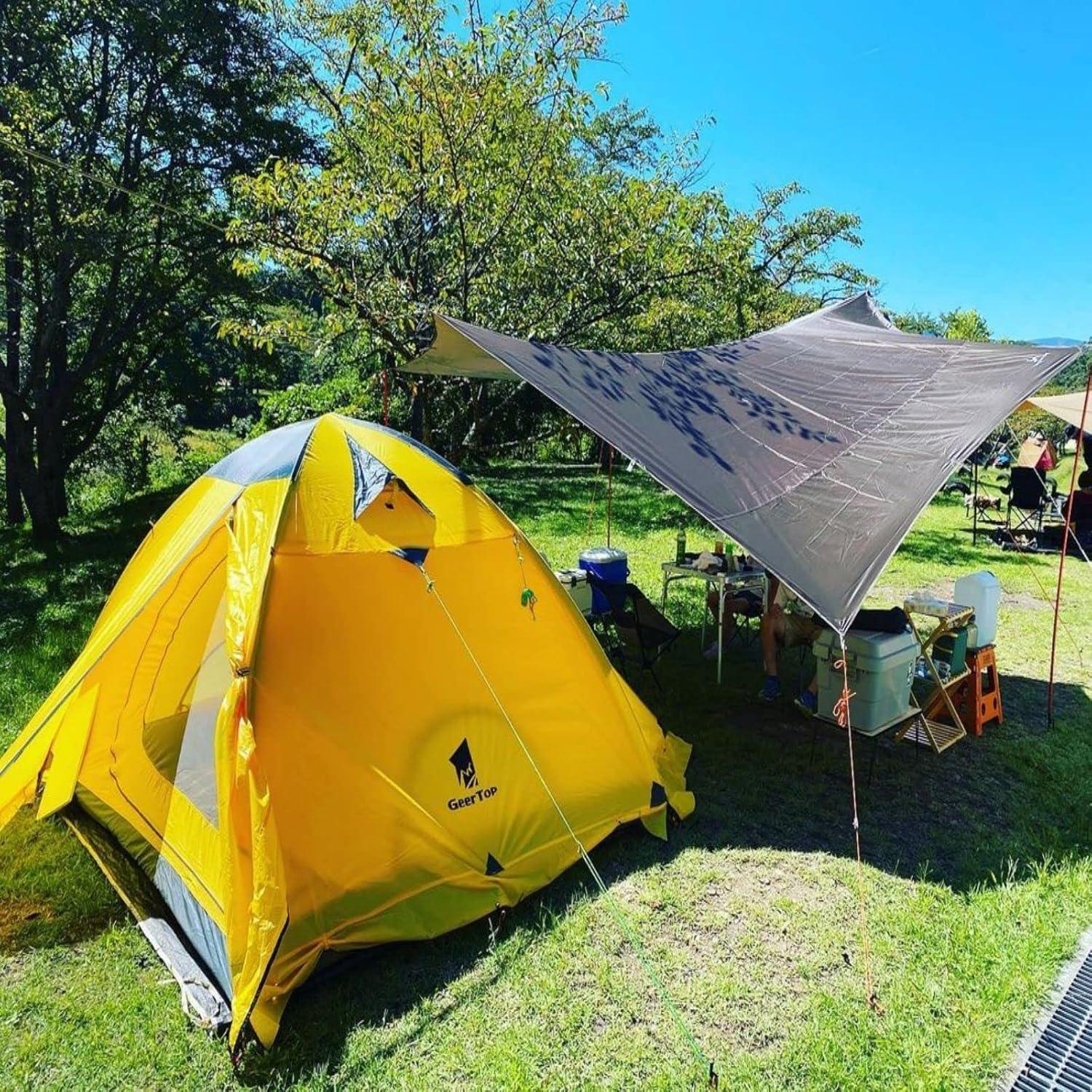 GEERTOP Toproad2 2 Person 4 Season Backpacking Tent - Khaki - GeerTop Outdoor