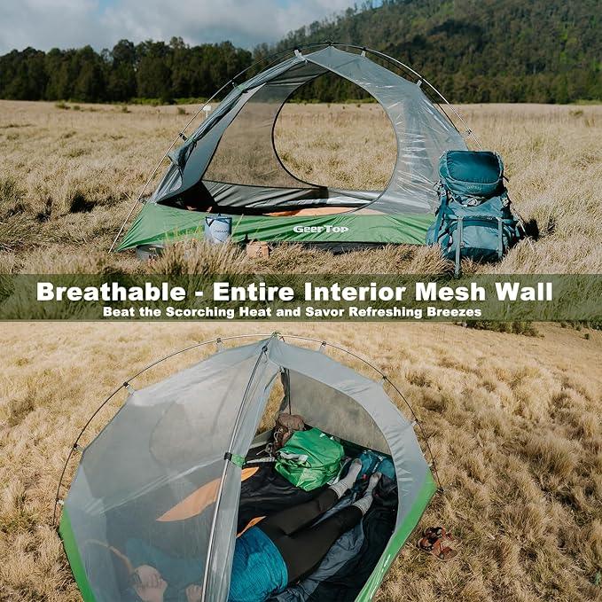 GEERTOP 2 Person 3 Season Camping Tent - GeerTop Outdoor