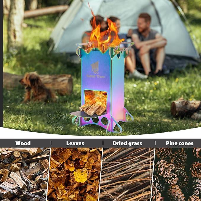 GEERTOP Stainless Rocket Stove - GeerTop Outdoor